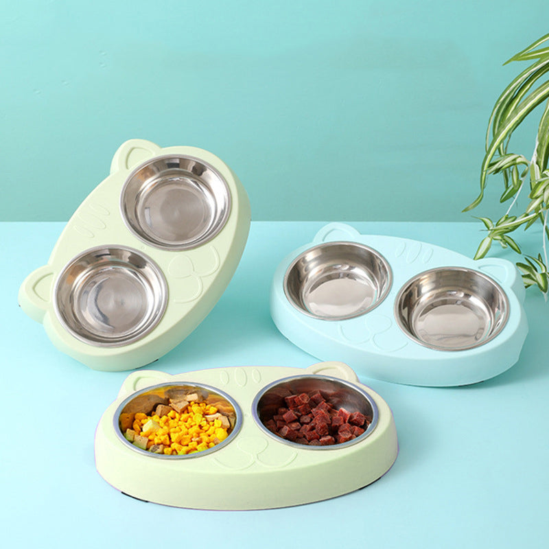 Stainless Steel Bowls With Non-Slip Resin Station - Zenithzoo