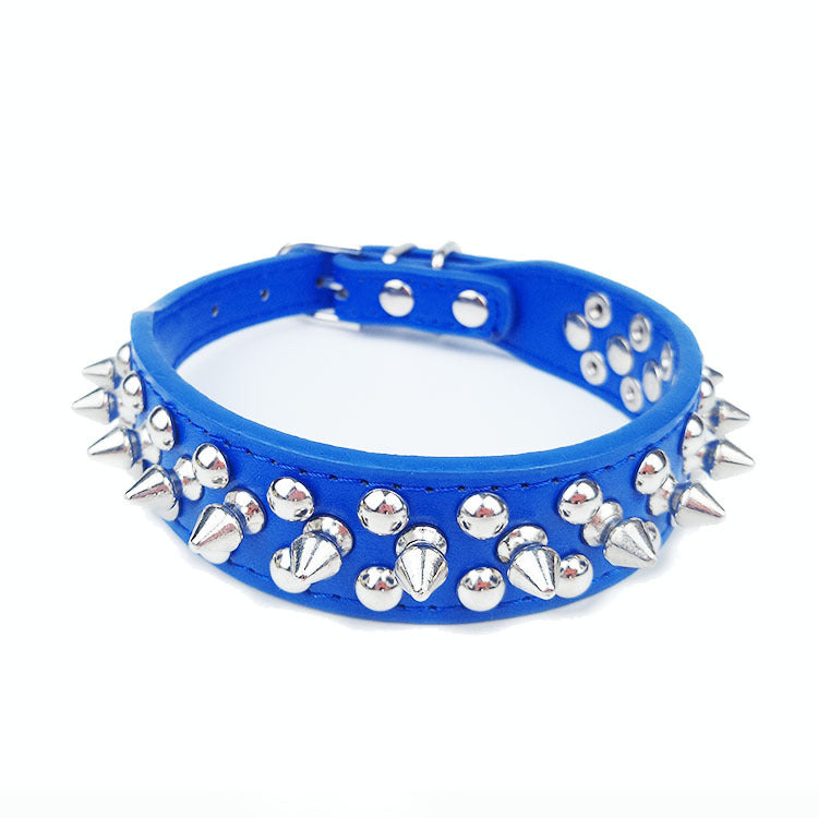 Leather Round Studded Dog Collar - Zenithzoo