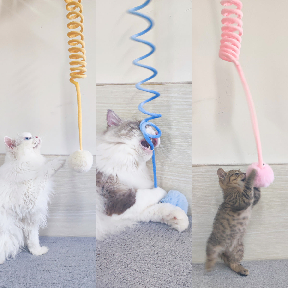 Spring Rabbit Hair Ball Cat Toy - Zenithzoo