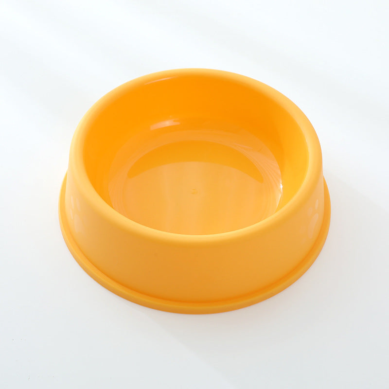 Plastic Frosted Footprints Pet Feeding Water Bowl - Zenithzoo