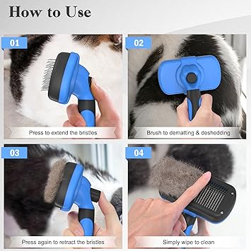 Self Cleaning Slicker Brush for Dogs & Cats - Zenithzoo