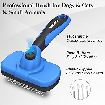 Self Cleaning Slicker Brush for Dogs & Cats - Zenithzoo