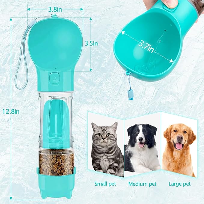 Dog Water Bottle Portable 4 in 1 - Zenithzoo