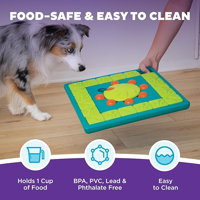 Ottosson Multipuzzle Level 4 Expert Dog Treat Puzzle for Enrichment, Blue - Zenithzoo