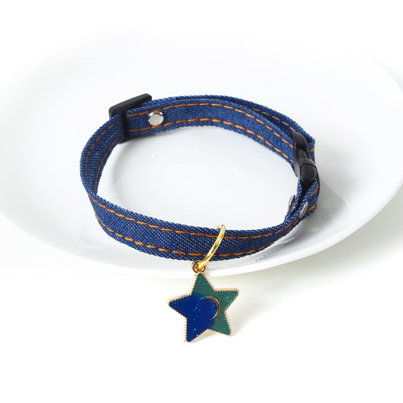 Pet denim five-pointed star pendant - Zenithzoo