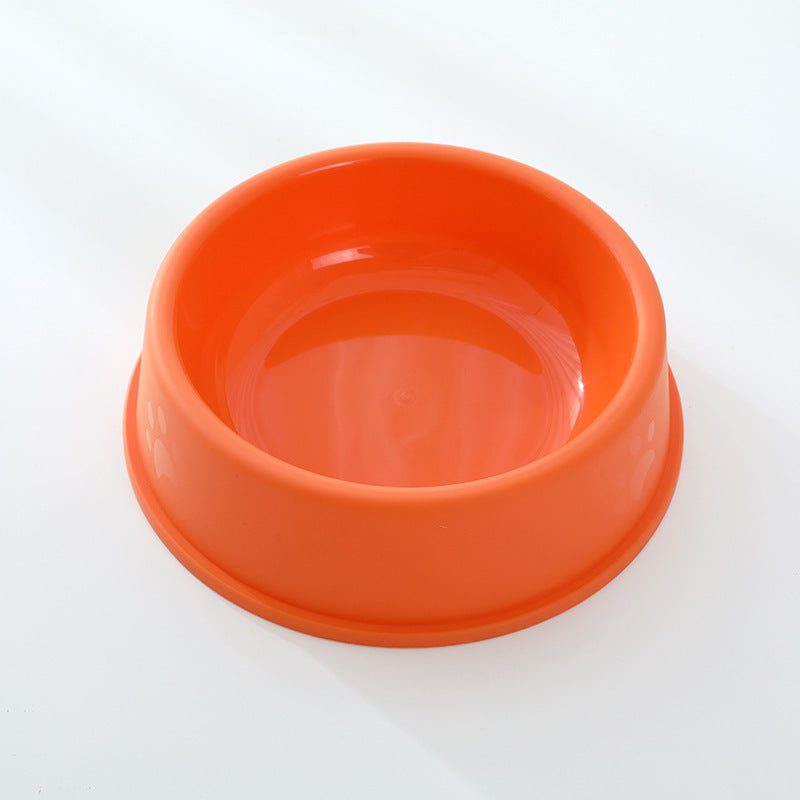 Plastic Frosted Footprints Pet Feeding Water Bowl - Zenithzoo