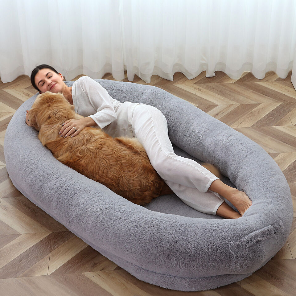 Faux Fur Human Dog Bed - Zenithzoo