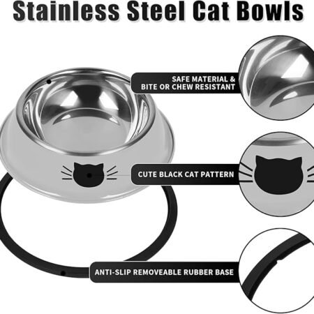 2Pcs Cat Bowls - Image 3