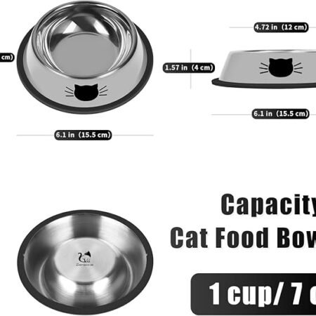 2Pcs Cat Bowls - Image 2