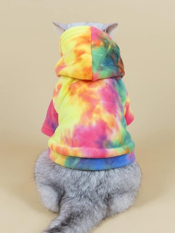 Cats Hoodie Tie Dye Warm Winter Coat - Image 6