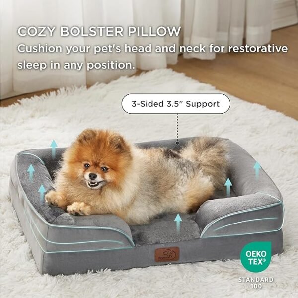 Washable Bolster Cat Bed - Image 4