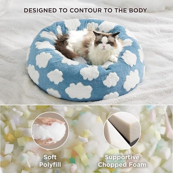 Round Cat Bed Donut - Image 4